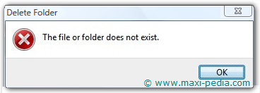 The file or folder does not exist